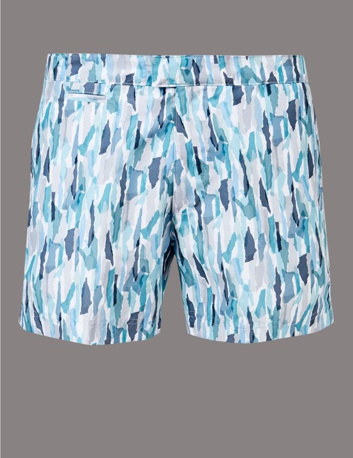 Marks & Spencer Printed Swim Shorts Mint Mix