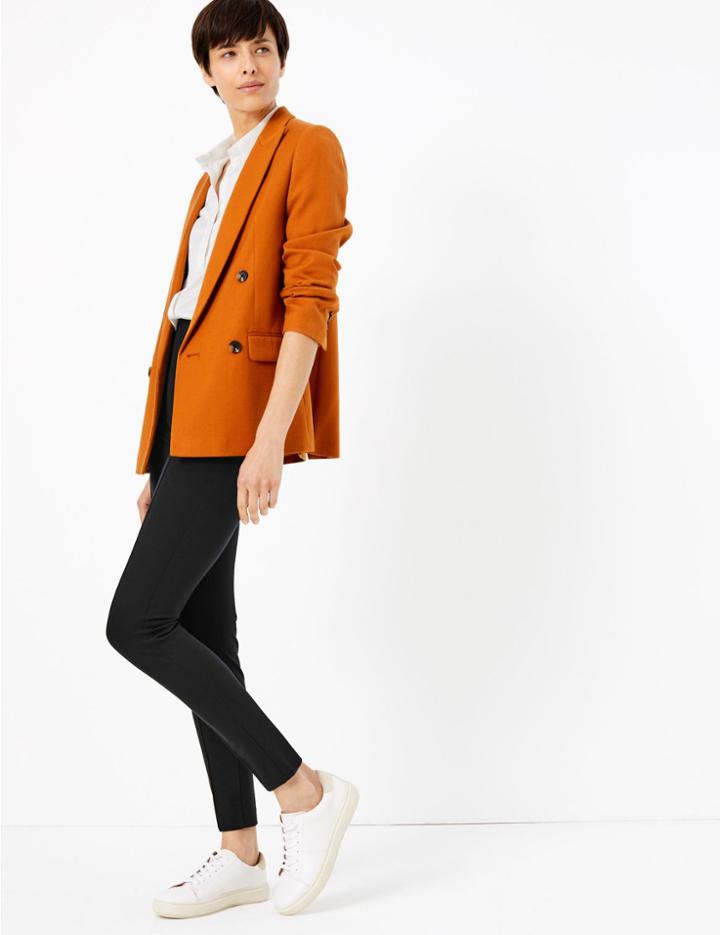 Marks & Spencer Skinny Ankle Grazer Trousers Black