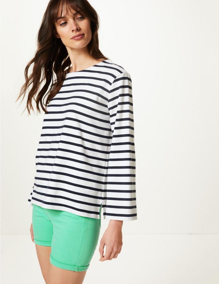 Marks & Spencer Sculpt & Lift Denim Shorts Fresh Green