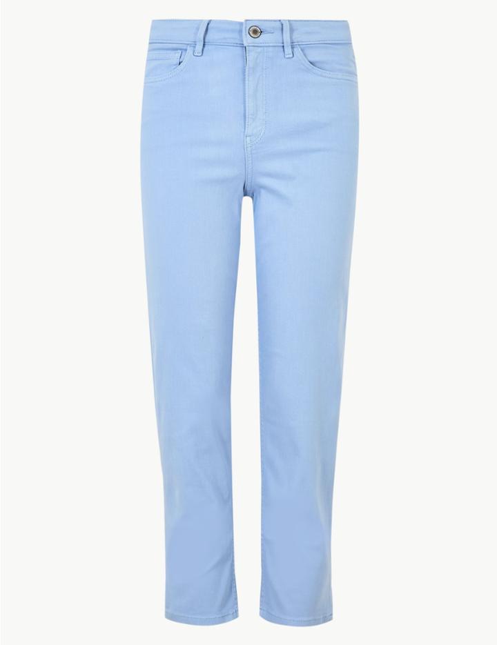 Marks & Spencer Straight Leg Cropped Jeans Periwinkle