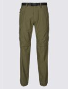 Marks & Spencer Regular Cotton Rich Trekking Trousers With Belt Sand