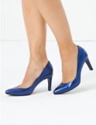 Marks & Spencer Stiletto Heel Pointed Court Shoes Blue