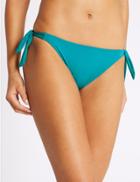 Marks & Spencer Tie Side Hipster Bikini Bottoms Blue