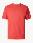 Marks & Spencer Pure Cotton Crew Neck T-shirt Red Mix