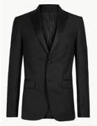 Marks & Spencer Slim Fit Wool Jacket Black