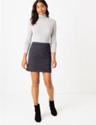 Marks & Spencer Dogtooth A-line Mini Skirt Blue Mix