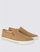 Marks & Spencer Suede Slip-on Shoes Stone
