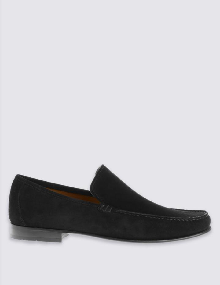 Marks & Spencer Suede Loafers Black