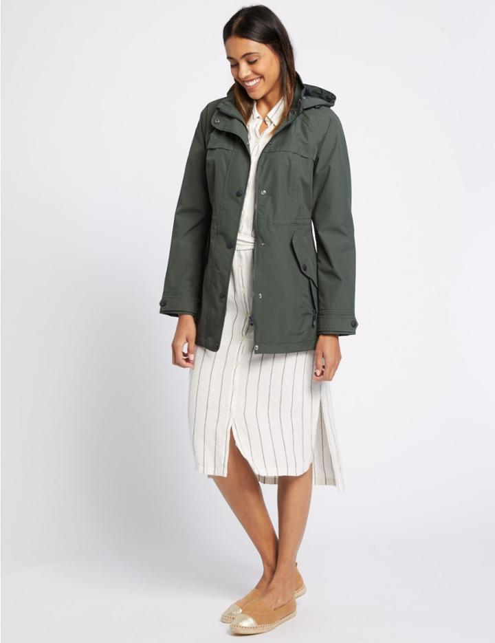 Marks & Spencer Hooded Anorak Dark Green
