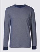 Marks & Spencer Slim Fit Pure Cotton Striped Top Nightshade