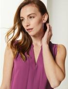 Marks & Spencer V-neck Shell Top Purple