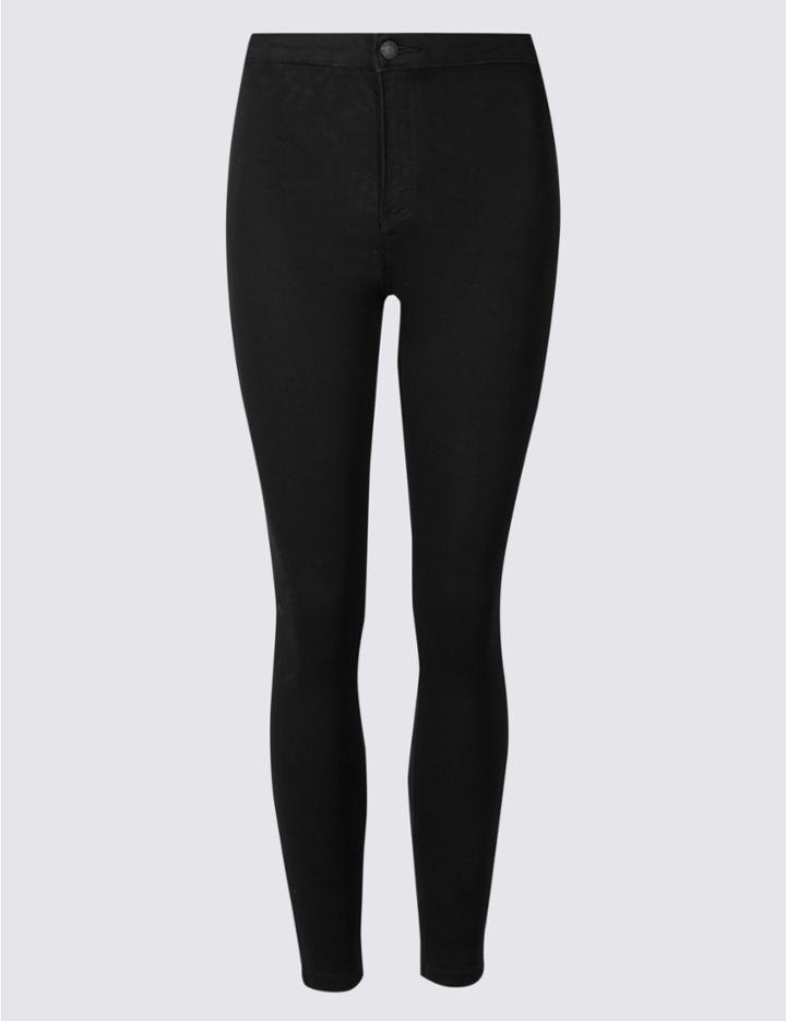 Marks & Spencer Petite High Waist Super Skinny Jeggings Black