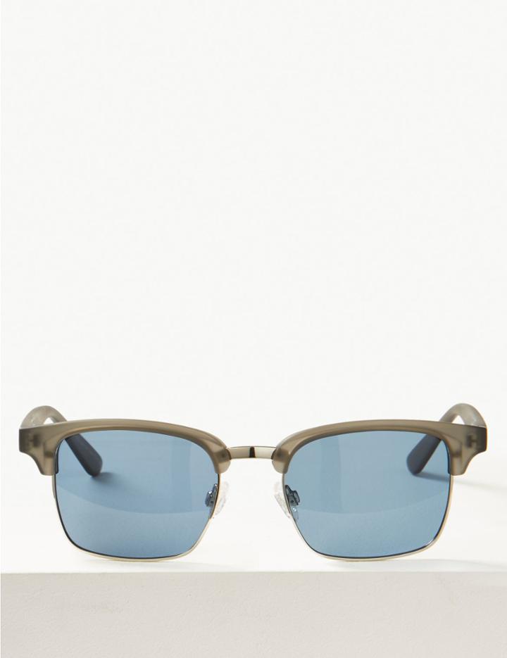 Marks & Spencer Polarised Retro Square Sunglasses Grey
