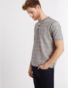 Marks & Spencer Pure Cotton Striped Crew Neck T-shirt Ecru Mix