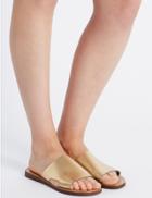 Marks & Spencer Leather Cut Out Mule Shoes Bronze