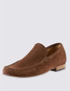 Marks & Spencer Suede Loafers Brown