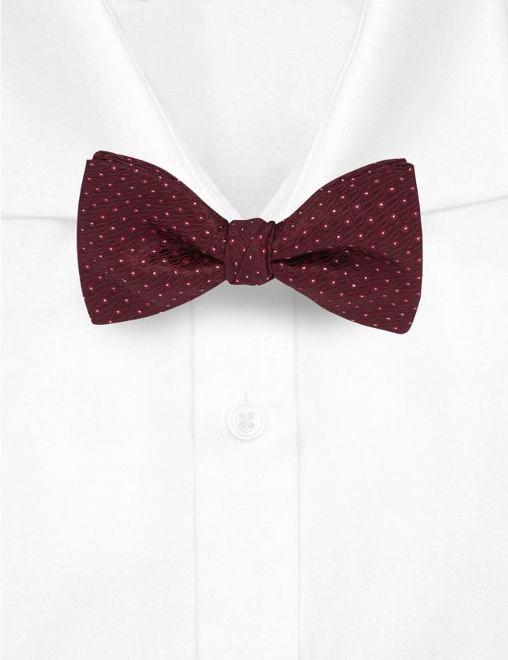 Marks & Spencer Spotted Textured Bow Tie Red