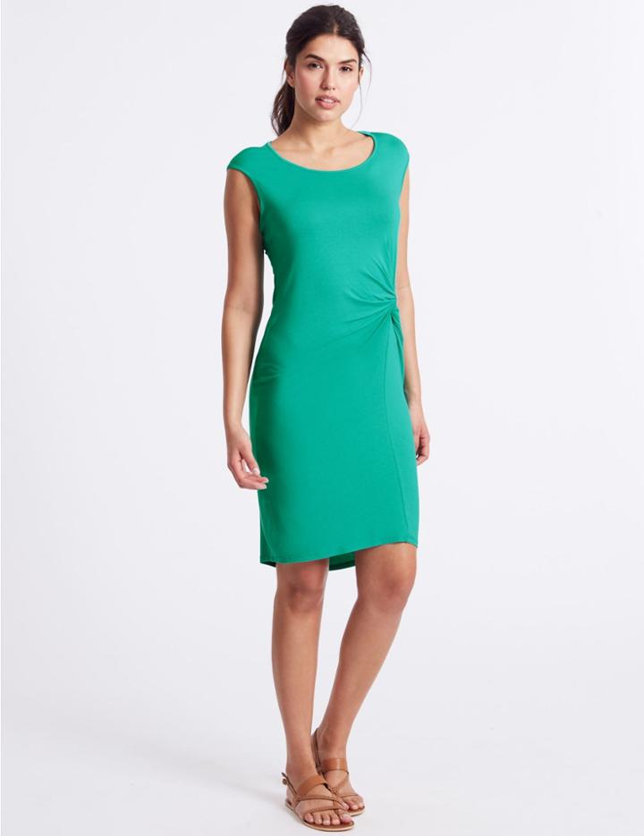Marks & Spencer Jersey Side Knot Beach Dress Aqua