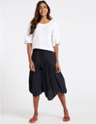 Marks & Spencer Flared Full Midi Skirt Navy