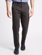 Marks & Spencer Slim Fit Cotton Rich Chinos With Stretch Grey