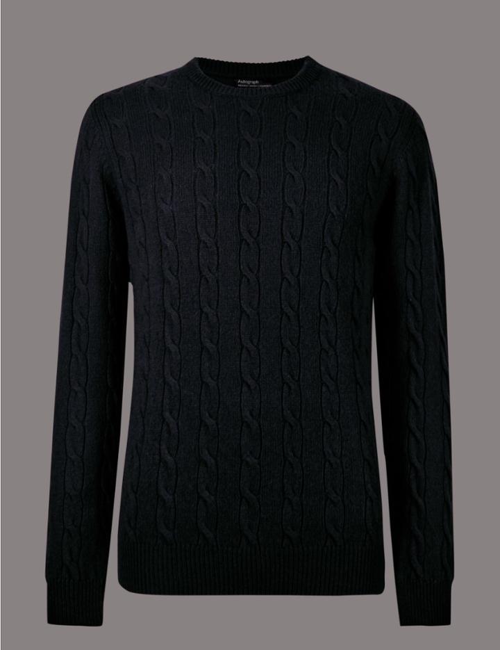 Marks & Spencer Merino Wool Rich Jumper Navy