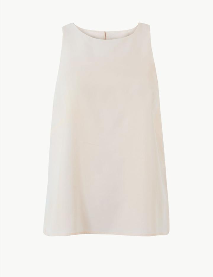 Marks & Spencer Round Neck Vest Top Ivory
