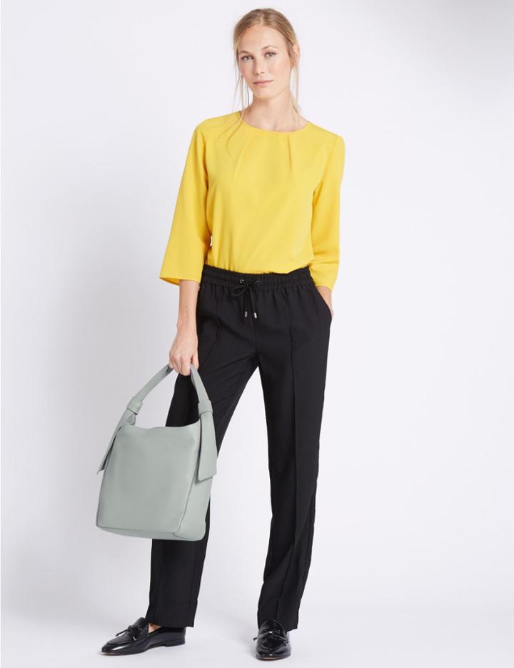 Marks & Spencer Leather Softy Hobo Bag Grey