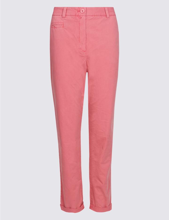 Marks & Spencer Pure Cotton Chinos Dark Pink