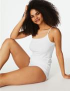 Marks & Spencer Cotton Rich Strappy Vest White
