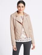 Marks & Spencer Cross Zip Biker Jacket Pink