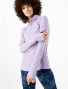 Marks & Spencer Quick Dry Half Zip Run Top Dusted Lilac