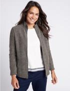 Marks & Spencer Boucle Fleece Jacket Grey