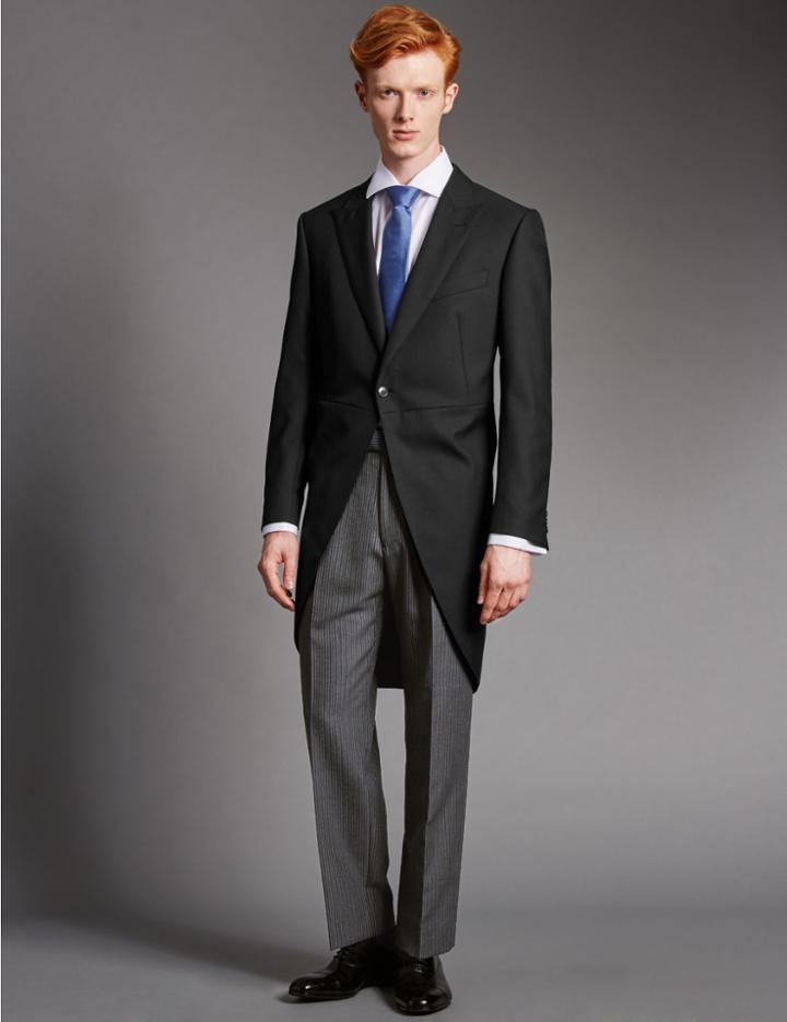 Marks & Spencer Black Regular Fit Wool Blend Jacket Black