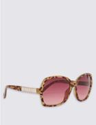 Marks & Spencer Bling Arm Oversized Sunglasses Brown Mix