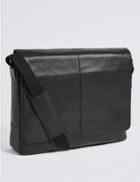 Marks & Spencer Leather Rambler Messenger Bag Black