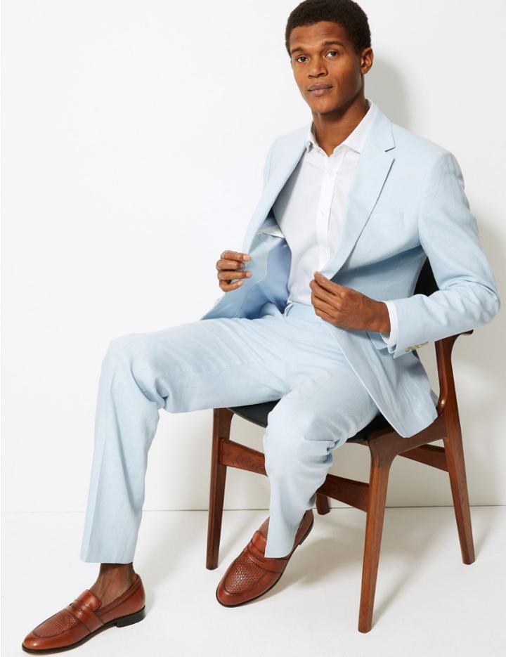Marks & Spencer Regular Fit Jacket Blue