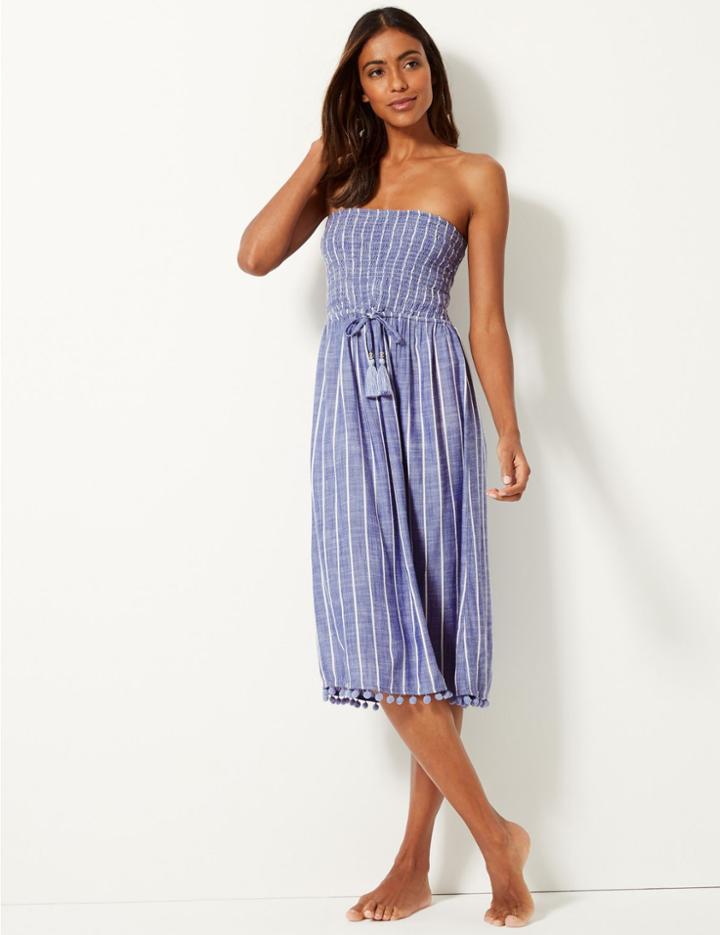 Marks & Spencer Striped Swing Dress Blue