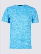 Marks & Spencer Slim Fit Textured Crew Neck T-shirt Blue Mix