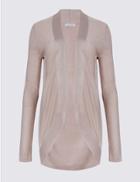 Marks & Spencer Open Front Long Sleeve Cardigan Dusted Pink