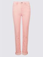 Marks & Spencer Relaxed Slim Mid Rise Jeans Pink
