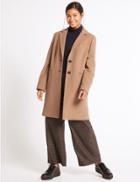 Marks & Spencer 2 Pocket Wool Rich Coat Camel