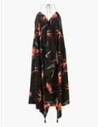 Marks & Spencer Bird Print Slip Beach Dress Black Mix