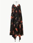 Marks & Spencer Bird Print Slip Beach Dress Black Mix