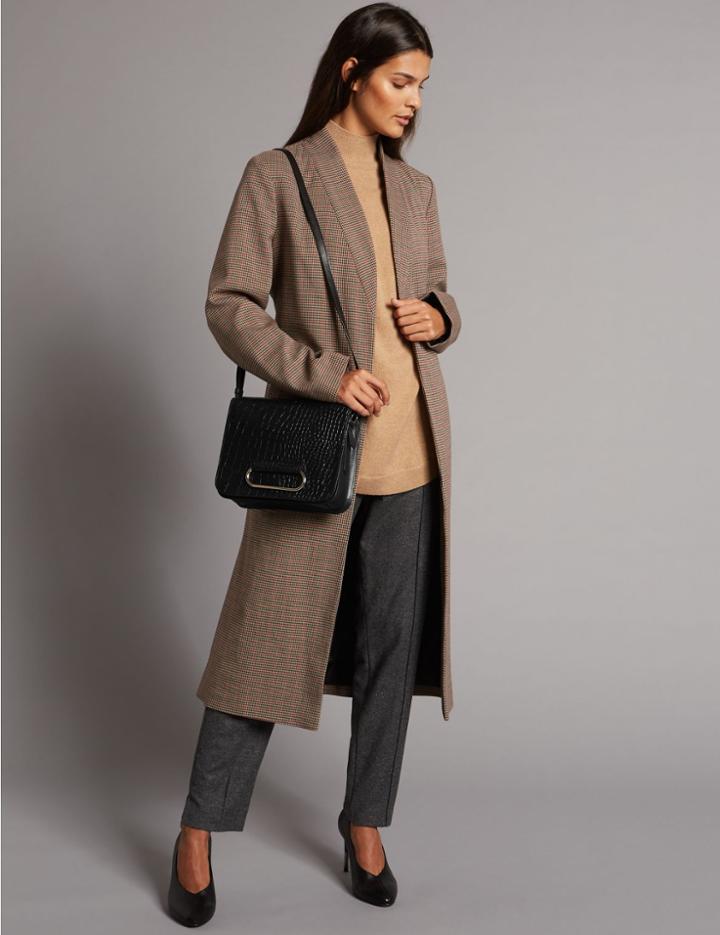 Marks & Spencer Leather Cross Body Bag Black