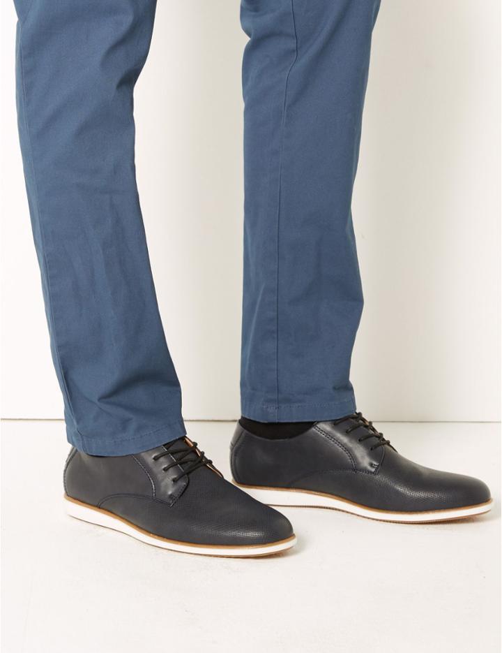 Marks & Spencer Lace-up Derby Shoes With Freshfeet&trade; Navy