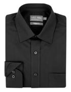 Marks & Spencer 2in Longer Easy To Iron Shirt With Pocket Black