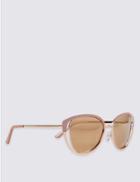 Marks & Spencer Enamel Cut Oversized Sunglasses Pink Mix