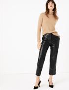 Marks & Spencer Pintuck 7/8th Trousers Black