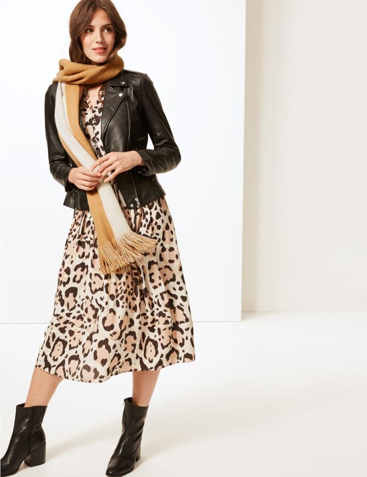 Marks & Spencer Double Sided Brushed Scarf Cream Mix