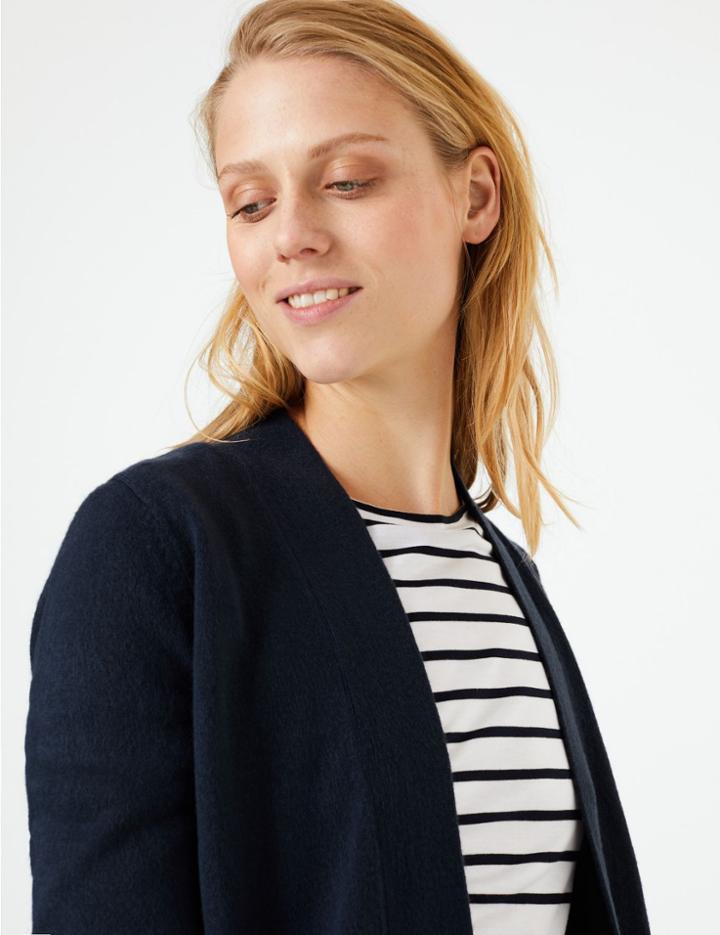 Marks & Spencer Cashmilon&trade; Edge To Edge Cardigan Navy